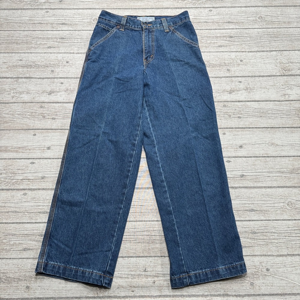 Y2K Levi's Carpenter Jeans Women's 12 Blue Wide Leg Relaxed Fit High Rise Canada